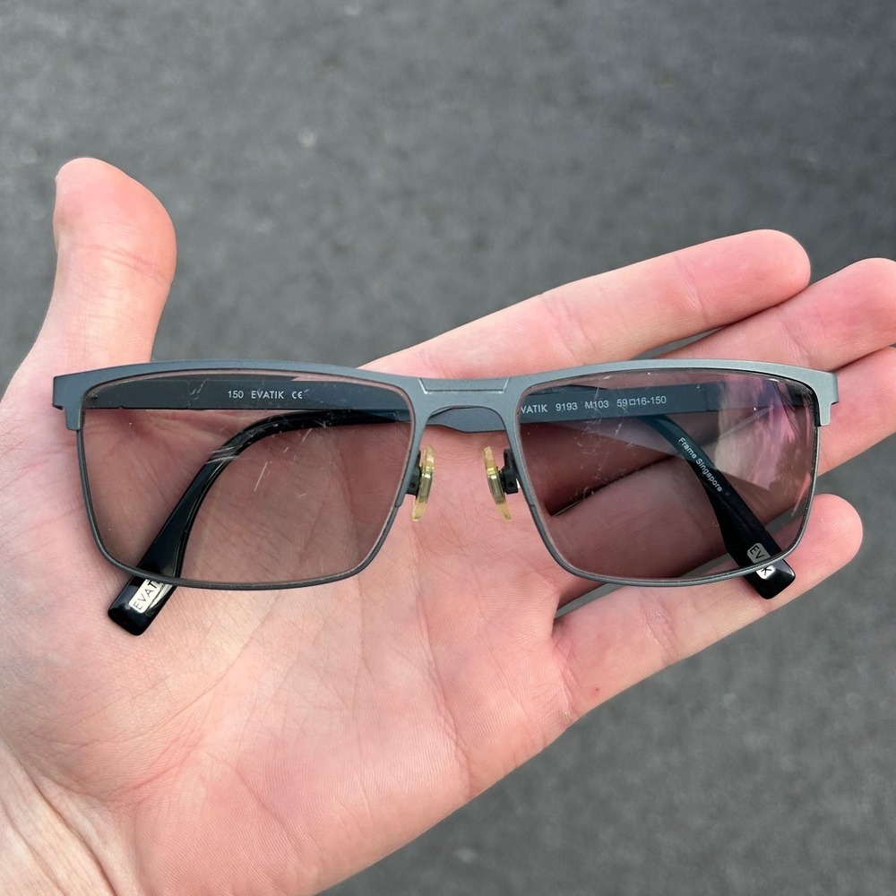 Evatik 9193 M103 Mens Sunglasses Frames 59‎ 16 150 Gunmetal Grey Rectangular
